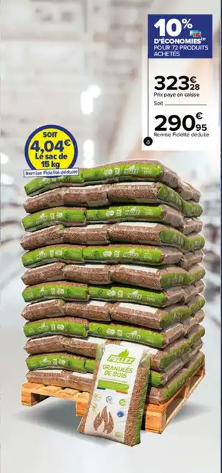 Carrefour Granulés de bois offre