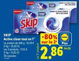 Lidl SKIP Active clean tout en 1 offre