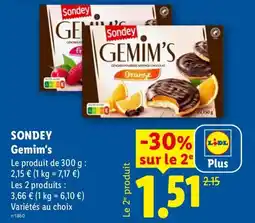Lidl Sondey Gemim's offre