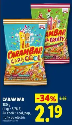 Lidl CARAMBAR offre