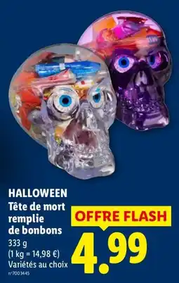 Lidl Halloween Tête de mort offre
