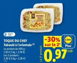 Lidl TOQUE DU CHEF Taboulé à l'orientale offre