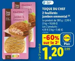 Lidl TOQUE DU CHEF 2 feuillets jambon emmental offre