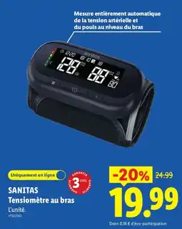 Lidl SANITAS Tensiomètre au bras offre