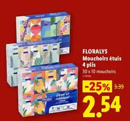 Lidl FLORALYS Mouchoirs étuis offre
