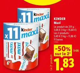 Lidl Kinder Maxi offre
