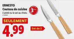 Lidl ERNESTO Couteau de cuisine offre