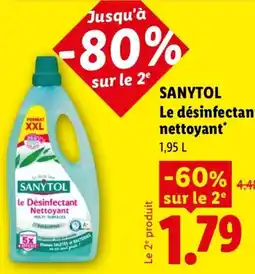 Lidl SANYTOL Le désinfectant nettoyant offre