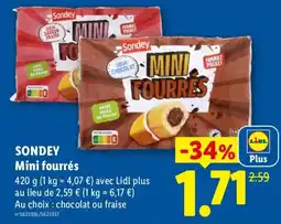Lidl Sondey Mini fourrés offre
