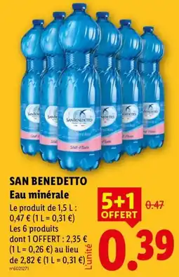 Lidl SAN BENEDETTO Eau minérale offre