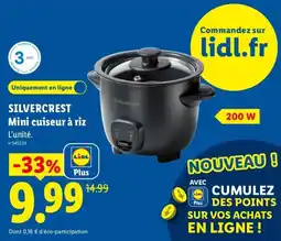 Lidl SILVERCREST Mini cuitisseur à riz offre