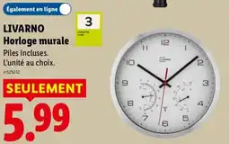 Lidl LIVARNO Horloge murale offre