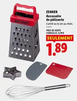 Lidl Zenker accessoire de pâtisserie offre