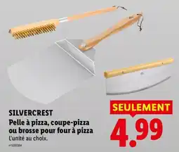 Lidl SILVERCREST Pelle à pizza, coupe-pizza ou brosse pour four à pizza offre