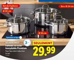Lidl SILVERCREST Faitouts en acier inoxydable Premium offre