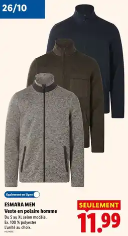 Lidl ESMARA MEN Veste en polaire homme offre