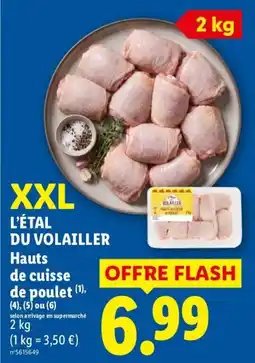 Lidl L'ÉTAL DU VOLAILLER Hauts de cuisse de poulet offre