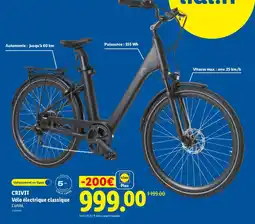 Lidl CRIVIT Vélo électrique classique offre