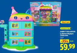 Lidl Gabby's dollhouse la maison magique célébration offre