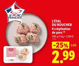 Lidl L'ÉTAL DU BOUCHER offre