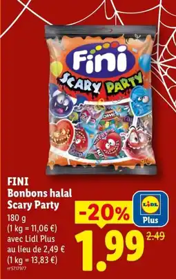 Lidl FINI Bonbons halal Scary Party offre