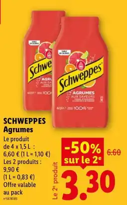 Lidl Schweppes Agrumes offre