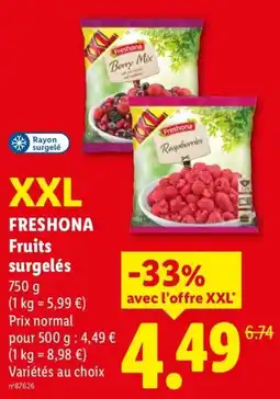 Lidl Freshona Fruits surgelés offre