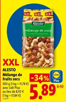 Lidl Alesto Mélange de noix offre