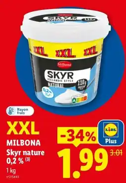 Lidl MILBONA Skyr nature offre