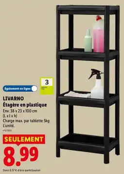 Lidl LIVARNO Étagère en plastique offre