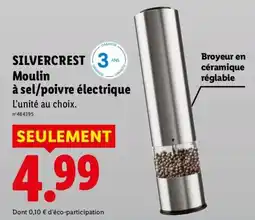 Lidl SILVERCREST Moulin à sel/poivre électrique offre