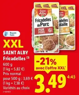 Lidl Saint Alby Fricadelles offre
