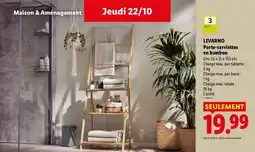 Lidl LIVARNO Porte-serviettes en bambou offre