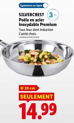 Lidl SILVERCREST Poêle en acier inoxydable Premium offre