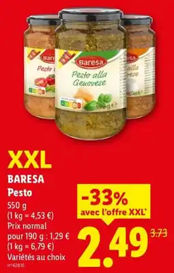 Lidl BARESA Pesto offre