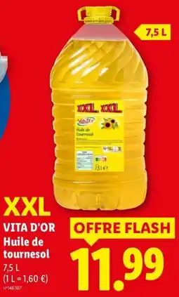 Lidl VITA D'OR Huile de tournesol offre