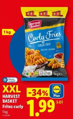 Lidl Harvest Basket Frites curly offre
