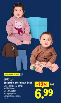 Lidl LUPILU Ensemble thermique bébé offre