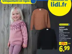 Lidl LUPILU Pull en maille enfant offre