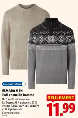 Lidl ESMARA MEN Pull en maille homme offre