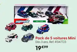 La Grande Récré Majorette pack de 5 voitures mini offre