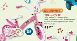 La Grande Récré Vélo licorne 12 offre