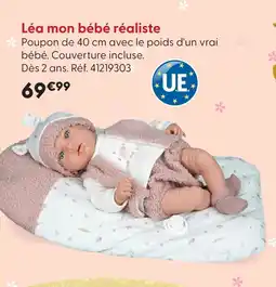 La Grande Récré Léa mon bébé réaliste offre