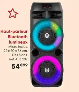 La Grande Récré Idance haut-parleur bluetooth lumineux offre