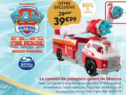 La Grande Récré Spin master le camion de pompiers géant de marcus offre