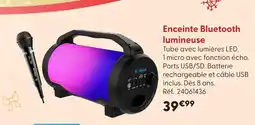 La Grande Récré Enceinte bluetooth lumineuse offre