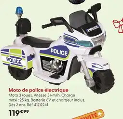 La Grande Récré Moto de police électrique offre