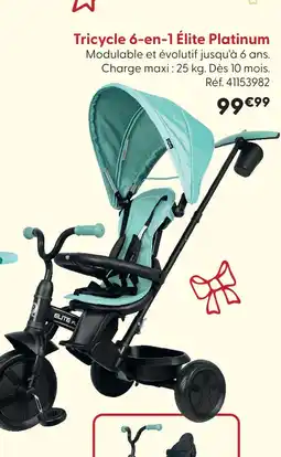 La Grande Récré Tricycle 6-en-1 élite platinum offre