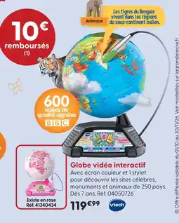 La Grande Récré Vtech globe vidéo interactif offre