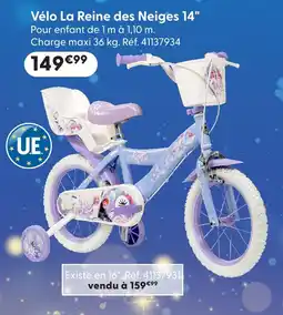 La Grande Récré Vélo la reine des neiges 14 offre